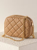 Mademoiselle Camera Bag Purse in Tan