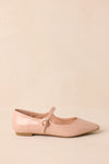 Beige Ballet Mary Jane Flats