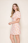 Sweet As A Peach Jacquard Dress