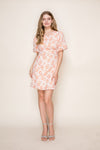 Sweet As A Peach Jacquard Dress