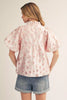 Pink Roses Jacquard Top
