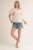 Pink Roses Jacquard Top