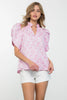 Powder Pink Jacquard Floral Top