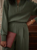 Varley The Extra Wide Leg Pant in Dark Forest