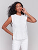 Charlie B White Sleeveless Top