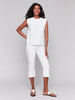 Charlie B White Sleeveless Top