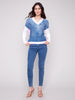 Charlie B Denim Drop Shoulder Top