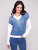 Charlie B Denim Drop Shoulder Top