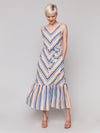 Charlie B Denim Striped Maxi Dress