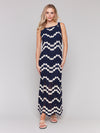 Charlie B Crochet Dress in Navy