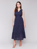 Charlie B Navy Long Eyelet Dress