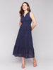 Charlie B Navy Long Eyelet Dress