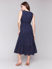 Charlie B Navy Long Eyelet Dress