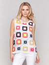 Charlie B Multicolor Crochet Top