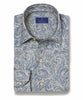 David Donahue Charcoal & Blue Paisley Print Shirt