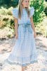 Victoria Dunn Jasmine Maxi Dress in Seafoam Trellis