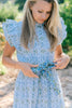 Victoria Dunn Jasmine Maxi Dress in Seafoam Trellis