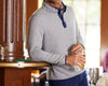 Holderness & Bourne Sullivan Pullover in Heathered Gray and Navy