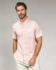 7 Diamonds Fontaine Linen Short Sleeve Shirt in Coral