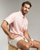 7 Diamonds Fontaine Linen Short Sleeve Shirt in Coral