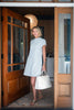 Sail to Sable Blue Tweed Shift Dress