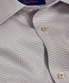 David Donahue Trim Sky & Dune Twill Check Dress Shirt