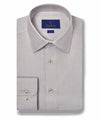 David Donahue Trim Sky & Dune Twill Check Dress Shirt