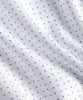 David Donahue White and Navy Geometric Print Stretch Dress Shirt