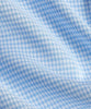 David Donahue Sky and White Twill Micro Check Stretch Dress Shirt
