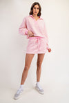 Sweet Pink Striped Set Top