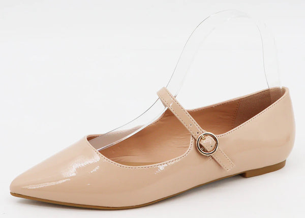 Beige Ballet Mary Jane Flats 7