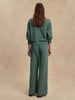 Varley The Extra Wide Leg Pant in Dark Forest