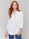 Charlie B Linen Blend Drop Shoulder Shirt