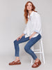 Charlie B Linen Blend Drop Shoulder Shirt