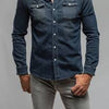 Roper Over-Dyed Western Snap Shirt In Anthracite
