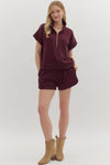 Maroon Short Set, Top