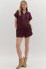Maroon Short Set, Top
