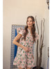Apricot Pink Flutter Sleeve Dress