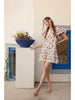 Apricot Pink Flutter Sleeve Dress