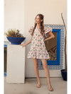 Apricot Pink Flutter Sleeve Dress