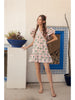 Apricot Pink Flutter Sleeve Dress