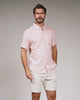 7 Diamonds Fontaine Linen Short Sleeve Shirt in Coral