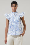 Anna Floral Ruffle Top
