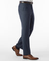 Ballin Comfort “EZE” Super 120’s Sharkskin Slacks in New Navy Dunhill Model