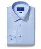 David Donahue Blue Micro Textured Trim Fit Dress Shirt