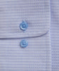 David Donahue Blue Micro Textured Trim Fit Dress Shirt